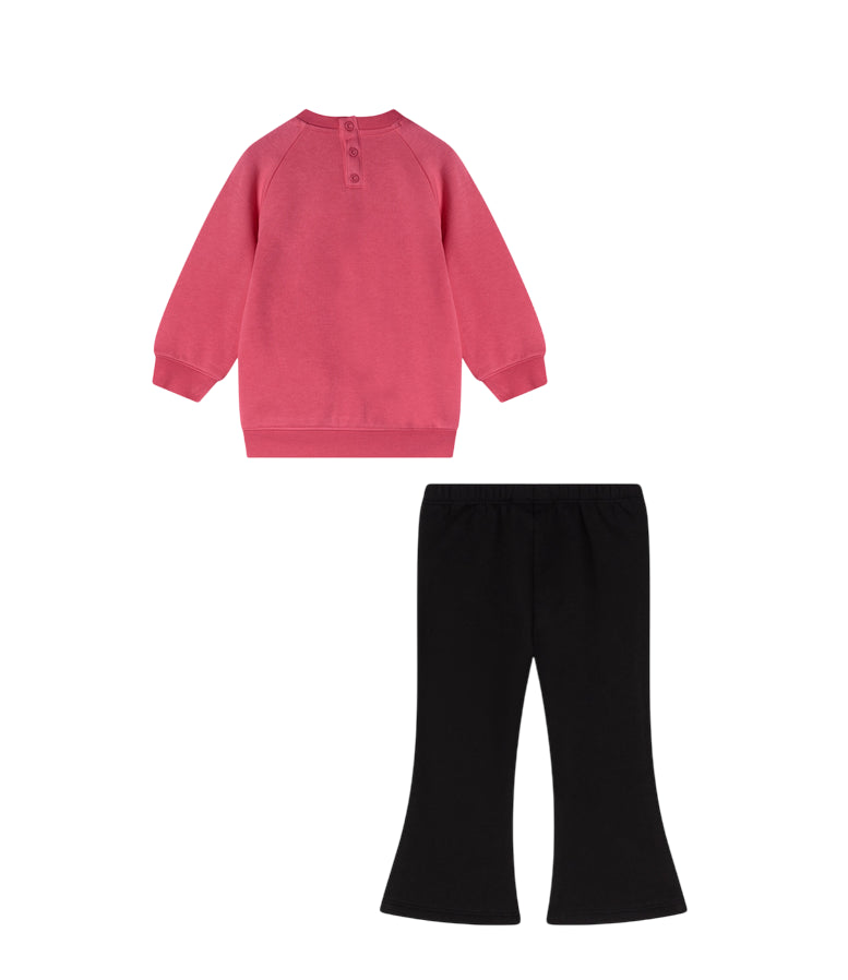 Champion Tuta Bambina 405234 PS209 Rosa – pantaloni zampa, comfort, stile sportivo - retro