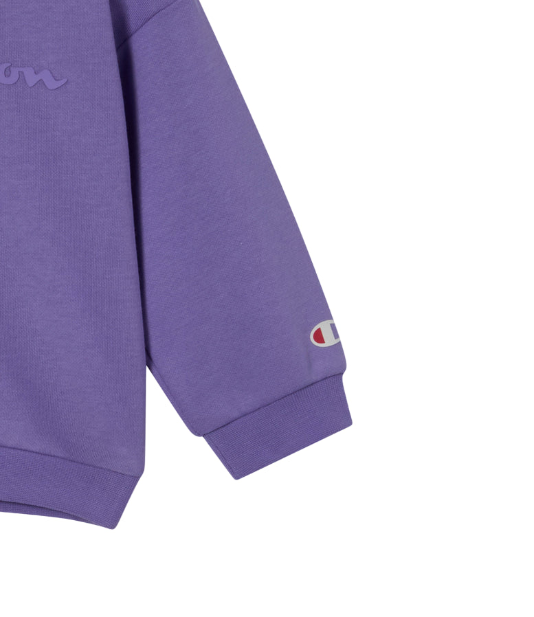 Champion Tuta Bambina 405235 VS102 Lilla – interno felpato, polsini a costine, comfort, stile - dettaglio