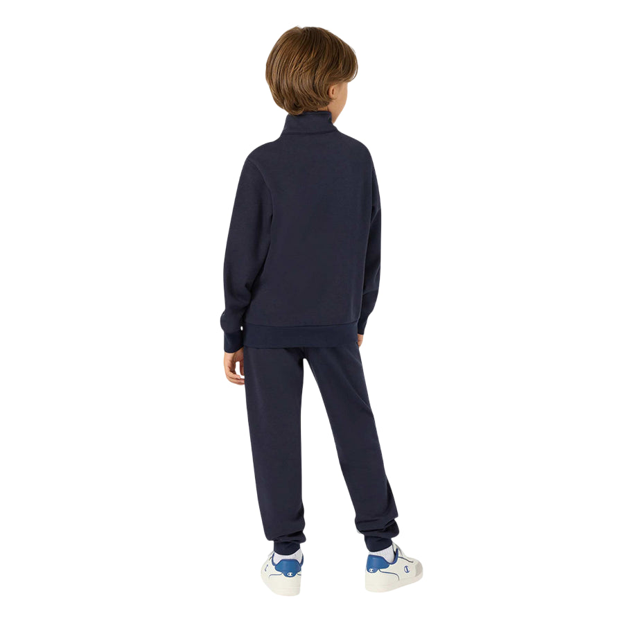 Champion Tuta Bambino 307261 BS501- Felpa e Jogger in Cotone Felpato Blu - retro