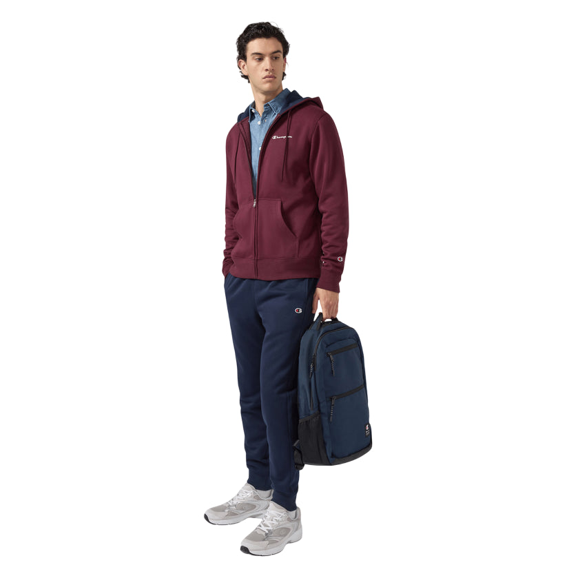 Champion Tuta Uomo Cappuccio 221658 RS522 Bordeaux Cotone Felpato Zip Felpa Sportiva