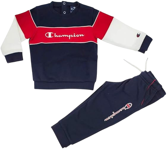 Champion Tuta sportiva infant in cotone felpato 305425 NNY-CMR blu