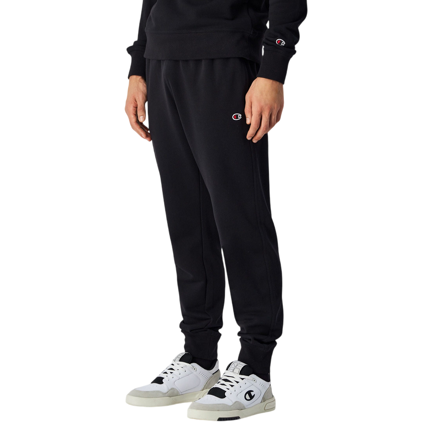 Champion pantalone sportivo da uomo  con polsino a coste alla caviglia Jogger slim fit 220733-KK001 nero
