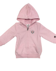 Champion tuta sportiva da bambina con cappuccio in leggero cotone garzato 405116 PS195 rosa-nero