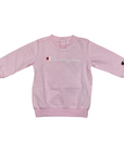 Champion tuta sportiva da bambina con felpa girocollo con ricamo 307054 PS195 rosa-blu