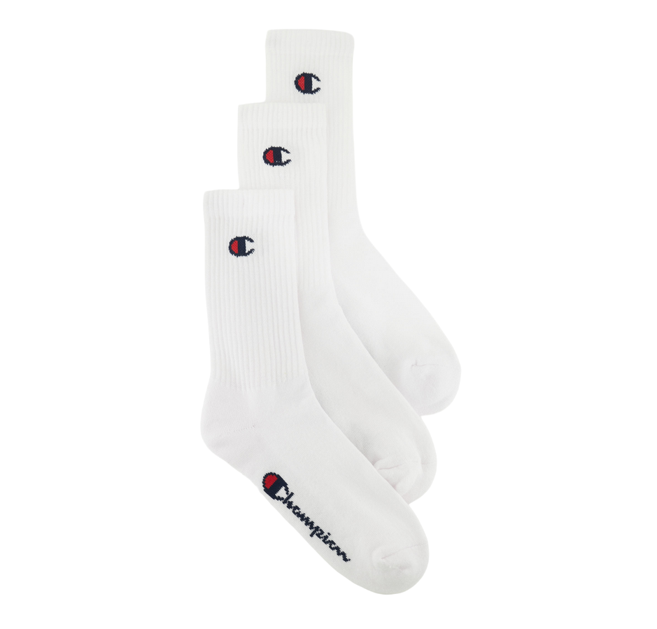Champion calza sportiva media altezza U24558 WW001 bianco. Confezione da 3 paia