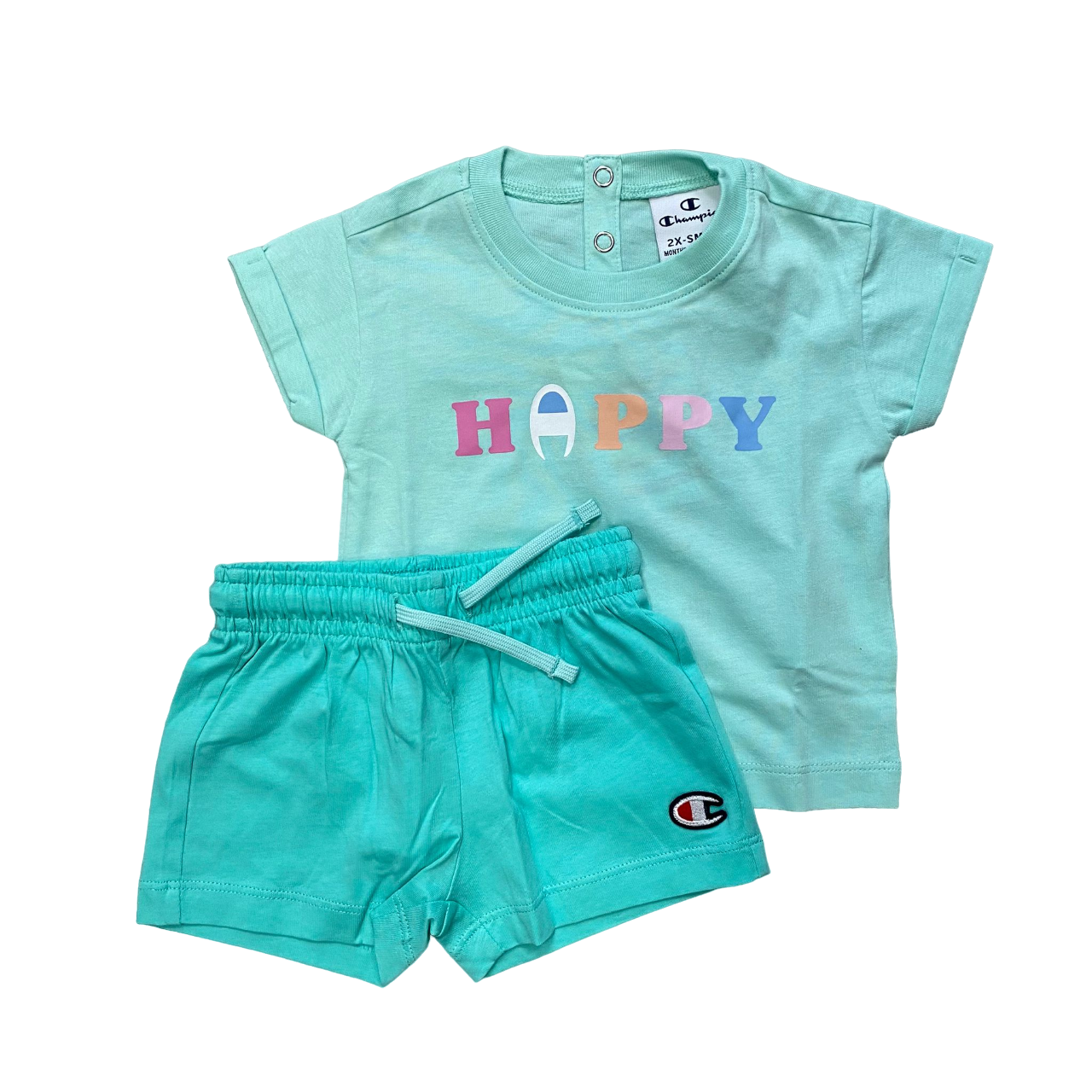 Champion completino da infant maglietta e pantaloncino 404976 GS009 acquamarina