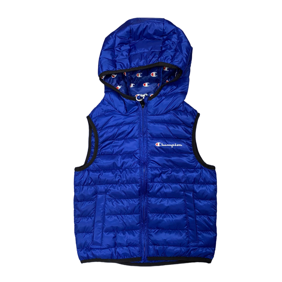 Champion giubbino smanicato con cappuccio da bambino 306774 blu