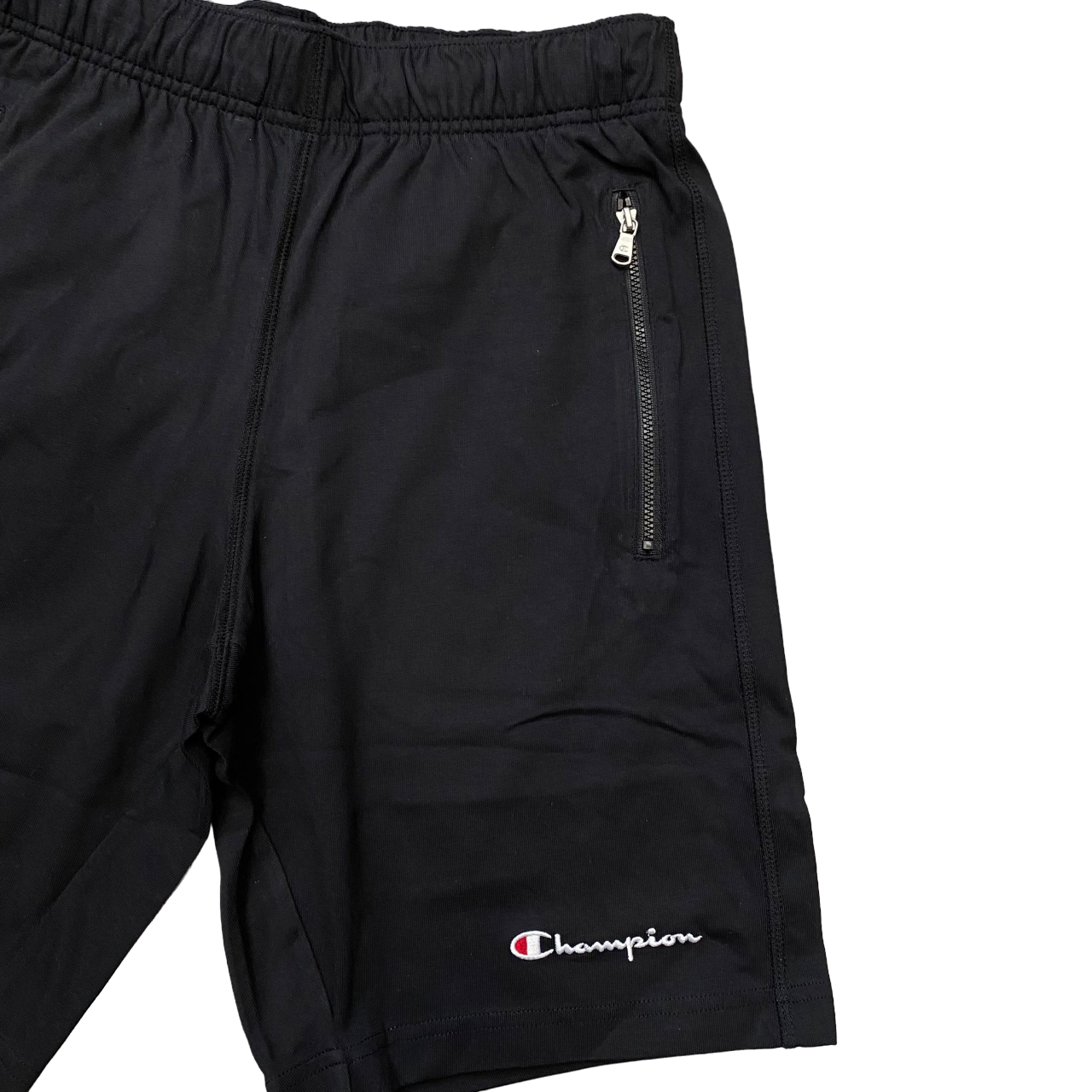 Champion pantaloncino sportivo da uomo in cotone con tasche con cerniera 219929 KK001 nero