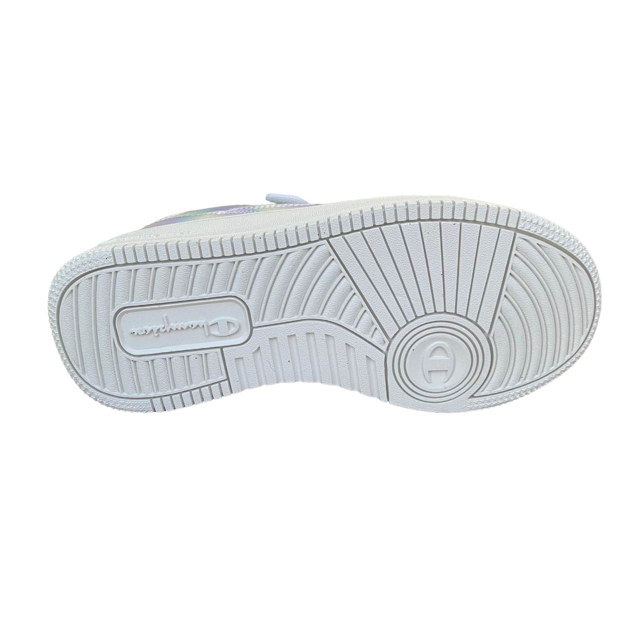 Champion scarpa sneakers da bambina con laccio elastico e velcro S32946-WW002 bianco-multi