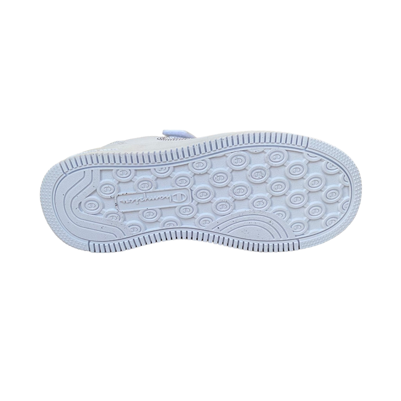 Champion scarpa sneakers da bambina con logo glitterato laccio elastico e velcro S32830-WW010 bianco-rosa