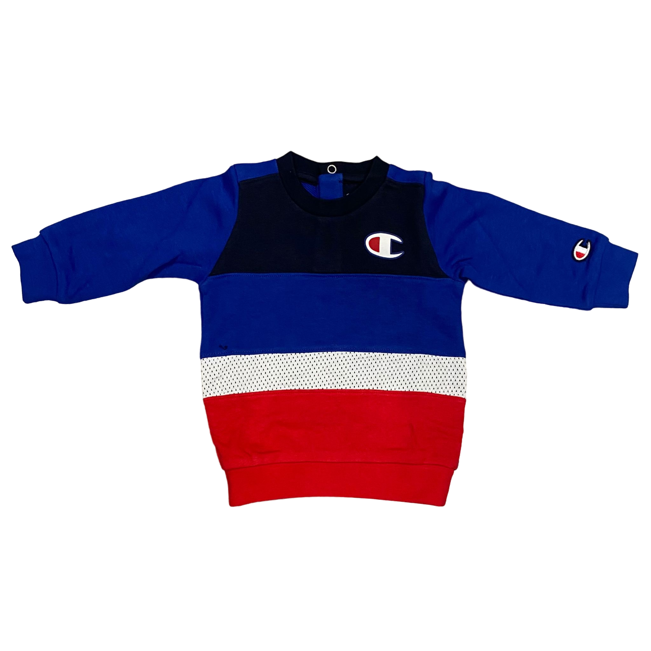 Champion tuta da bambino girocollo 306789 BS003 blu-rosso