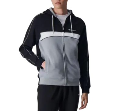Champion tuta sportiva da uomo in cotone 219395 CCOM/NBK grigio-nero