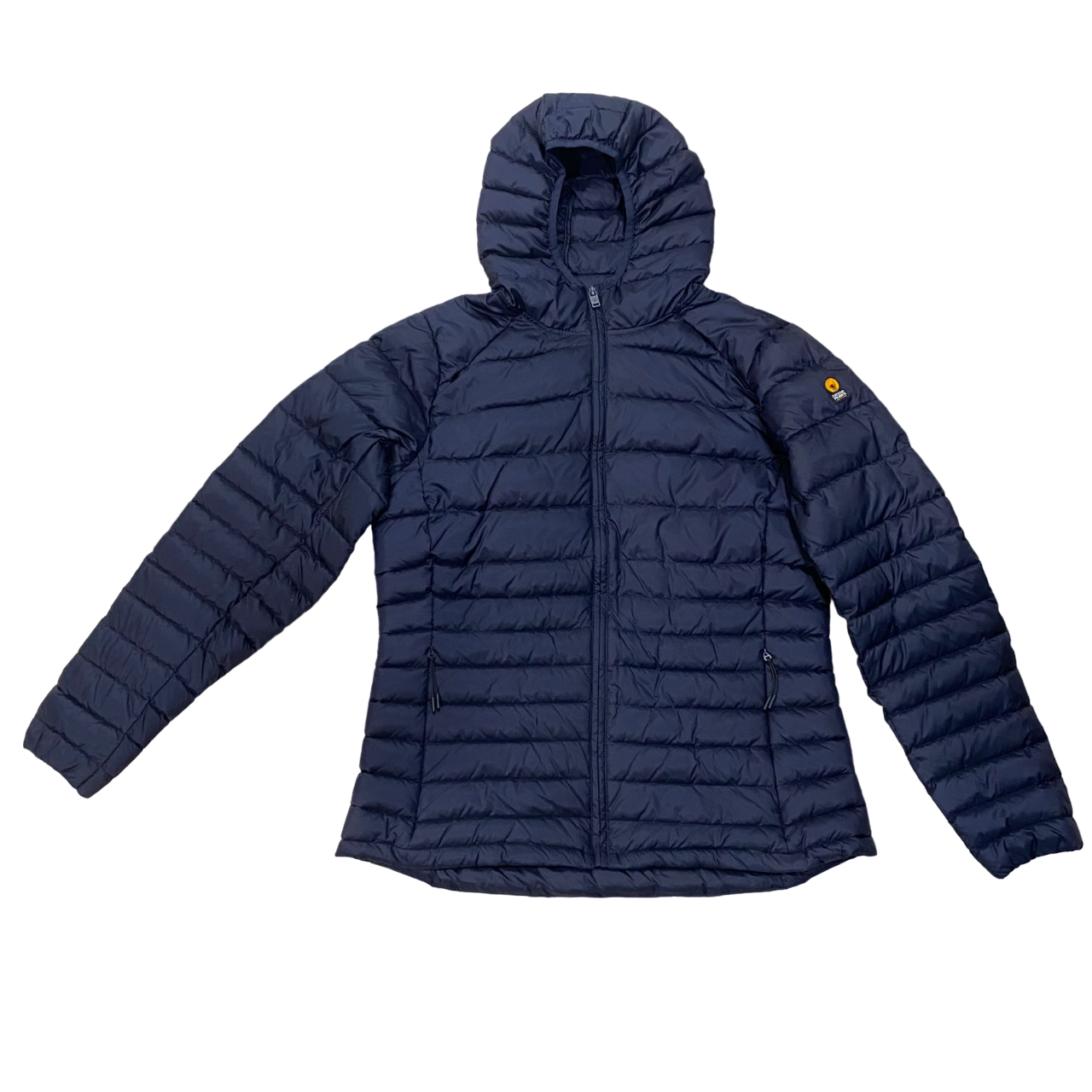 Ciesse Piumini Giacca da donna corta con cappuccio linea sfiancata Flora blu