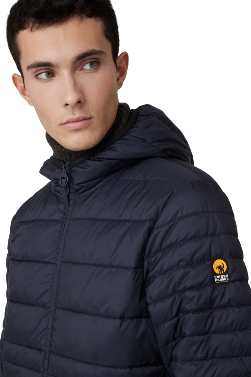 Ciesse Piumini Giacca da uomo corta con cappuccio Keefe blu