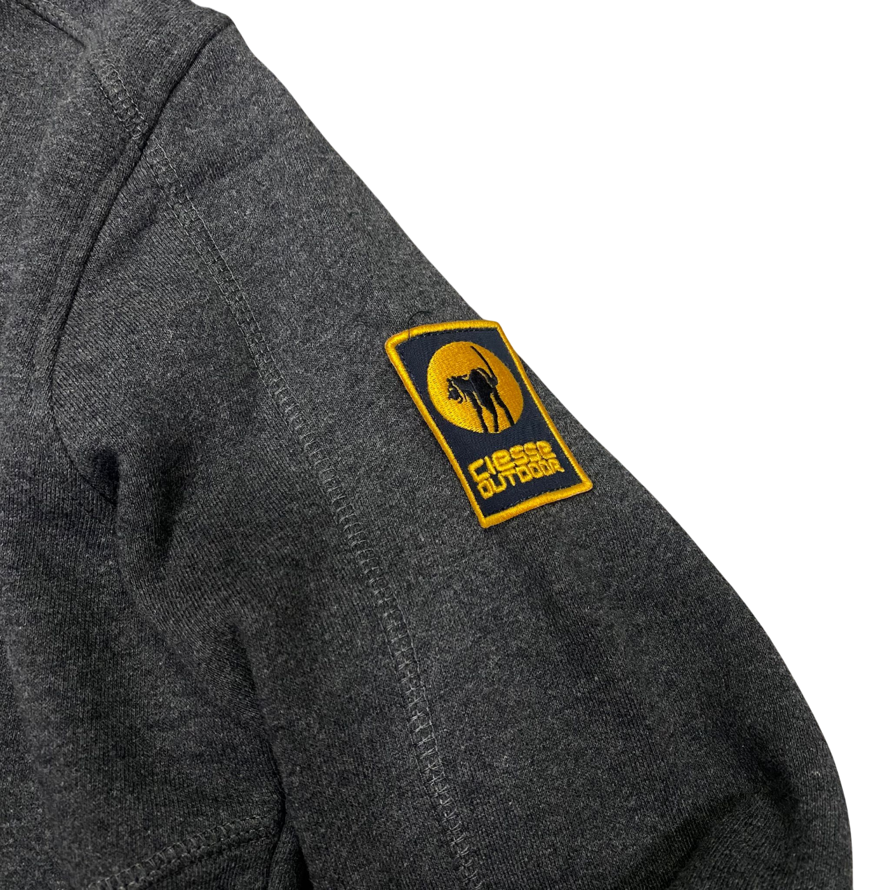 Ciesse felpa con cappuccio e cerniera intera da uomo 186comf00272 grigio