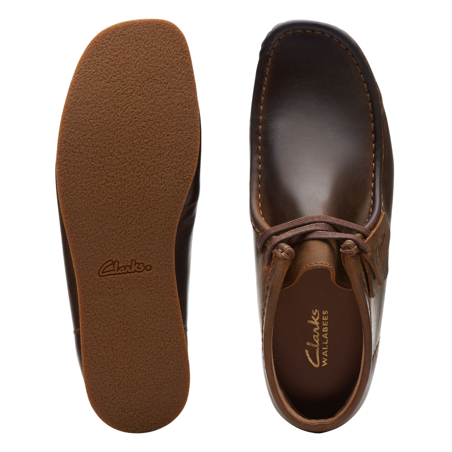 Clarks Stivaletto da Uomo Wallabee EVO BT in Pelle Marrone – Codice Articolo 26172822 - suola