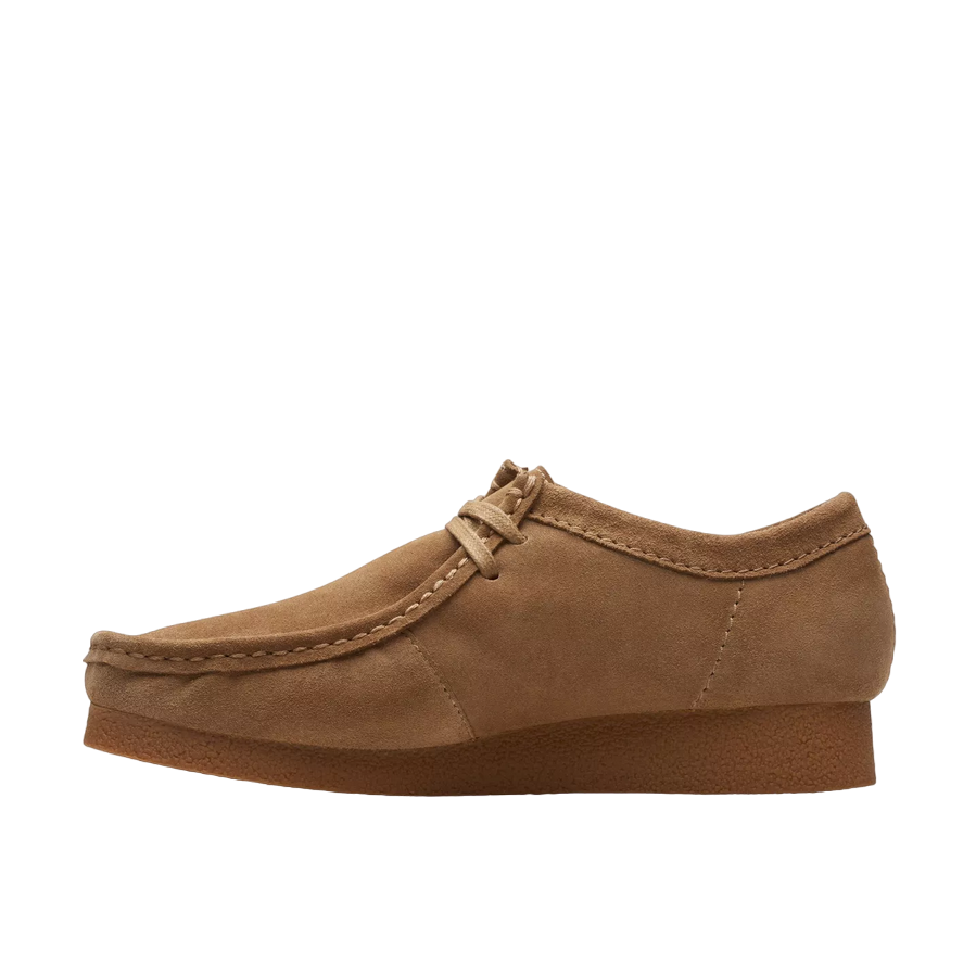 Clarks scarpa casual da uomo Wallabee Evo 26172821 sabbia scura vista laterale interna