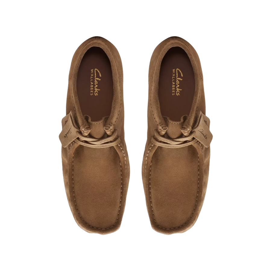 Clarks scarpa casual da uomo Wallabee Evo 26172821 sabbia scura viksta dall'alto