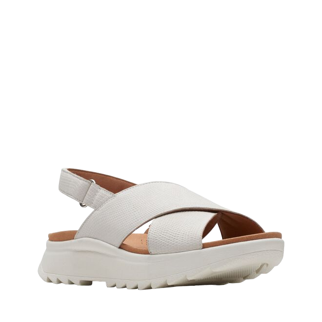 Clarks sandalo da donna Dash Lite Wish 171949 4 bianco sporco