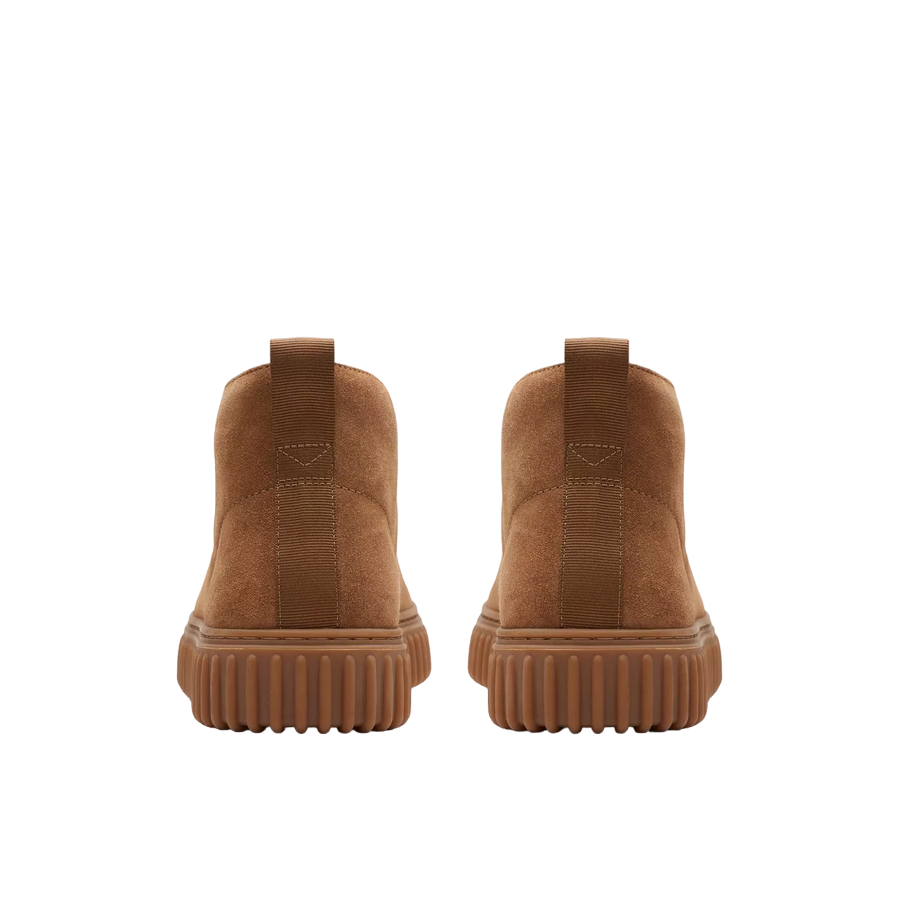 Clarks scarpa Boot in pelle scamosciata da uomo Torhill Desert 173466 7 cognac