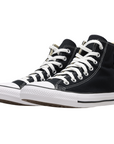 Sneakers Converse All Star Chuck Taylor Classic M9160 nere unisex in tela canvas con design alto iconico, frontale