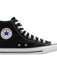 Sneakers Converse All Star Chuck Taylor Classic M9160 nere unisex in tela canvas con design alto iconico, vista laterale