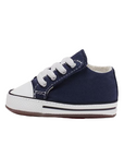 Sneakers Converse All Star Chuck Taylor Cribster Easy-On Infant 865158C blu per neonati in tela morbida, vista laterale