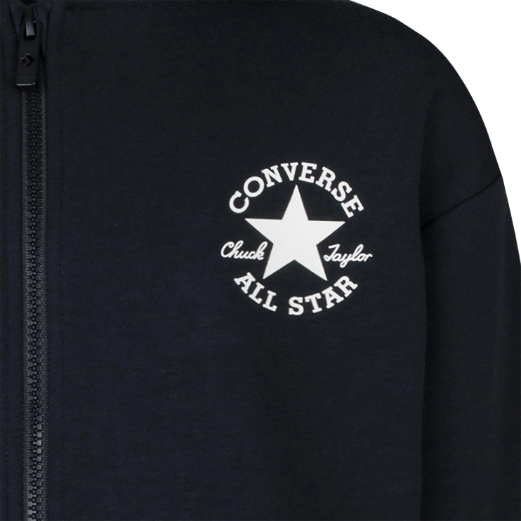 Converse Felpa Junior Cappuccio e Zip 9CF391-023 Nero – Sportiamo
