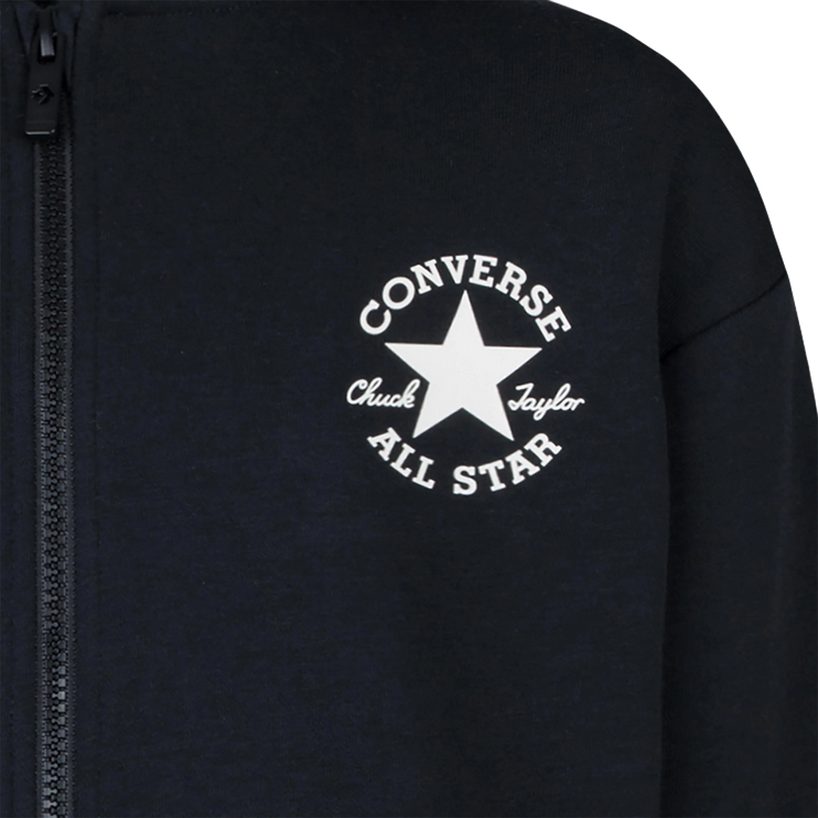 Converse felpa con cappuccio e cerniera 9CF391 023 nero Sportiamo