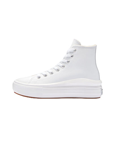 Converse scarpa sneakers alta da donna in pelle con zeppa Chuck