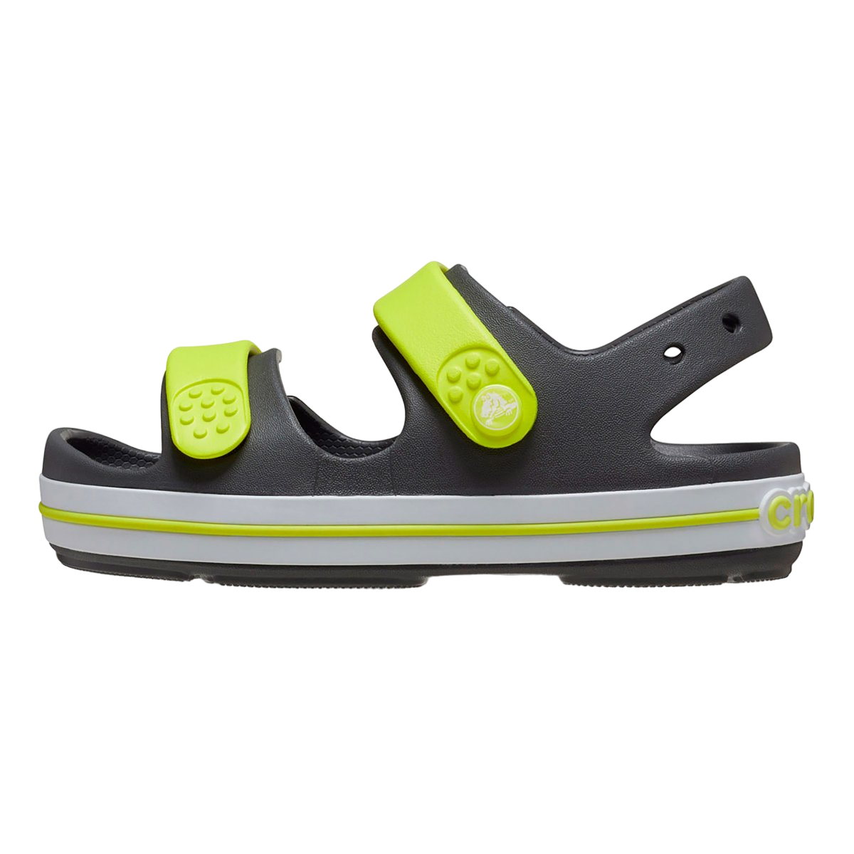 Crocs sandalo da bambino Crocband Cruiser 209423 1NJ grigio-giallo acido 1