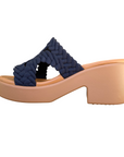 Crocs sandalo da donna con tacco Brooklyn Woven Slide 209979-001 nero