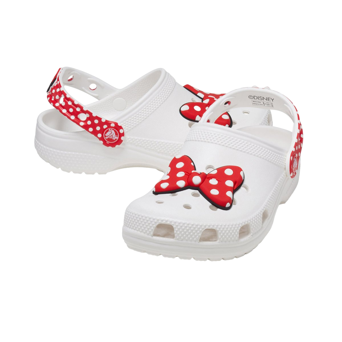 Crocs ciabatta sabot da bambina Disney Minnie Mouse 208710-WHRD bianco-rosso