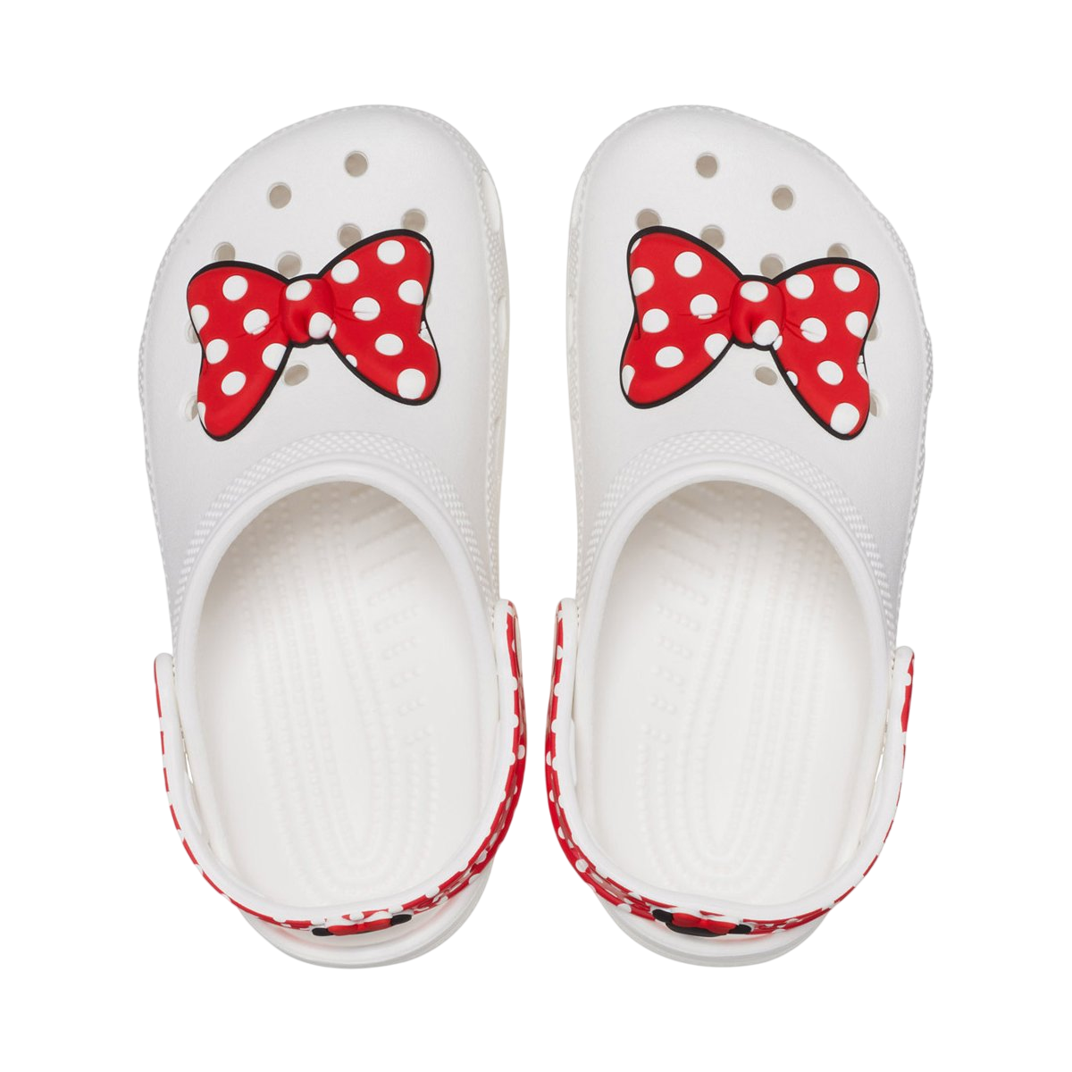 Crocs ciabatta sabot da bambina Disney Minnie Mouse 208710-WHRD bianco-rosso