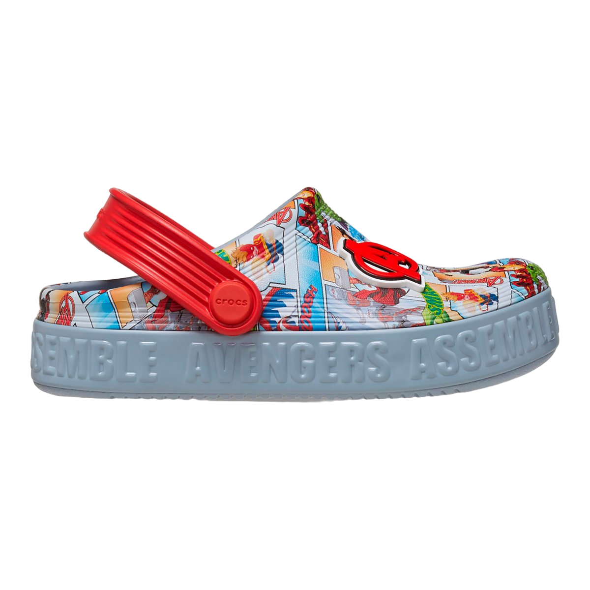 Crocs ciabatta sabot da bambino Avengers Off Court 209945-0ID blu-grigio