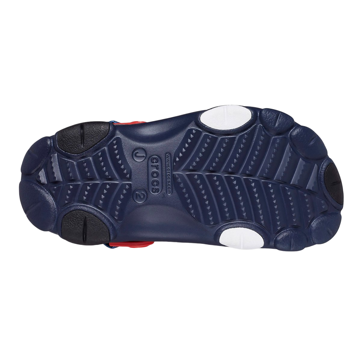 Crocs ciabatta sabot da ragazzi Team Spider Man All-Terrain Clog 208786-410 rosso-blu