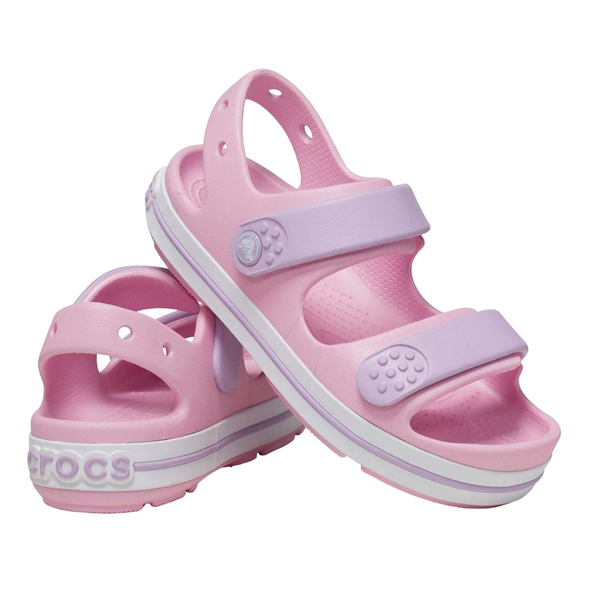 Crocs sandalo da bambina Crocband Cruiser 209424-84I rosa-lavanda