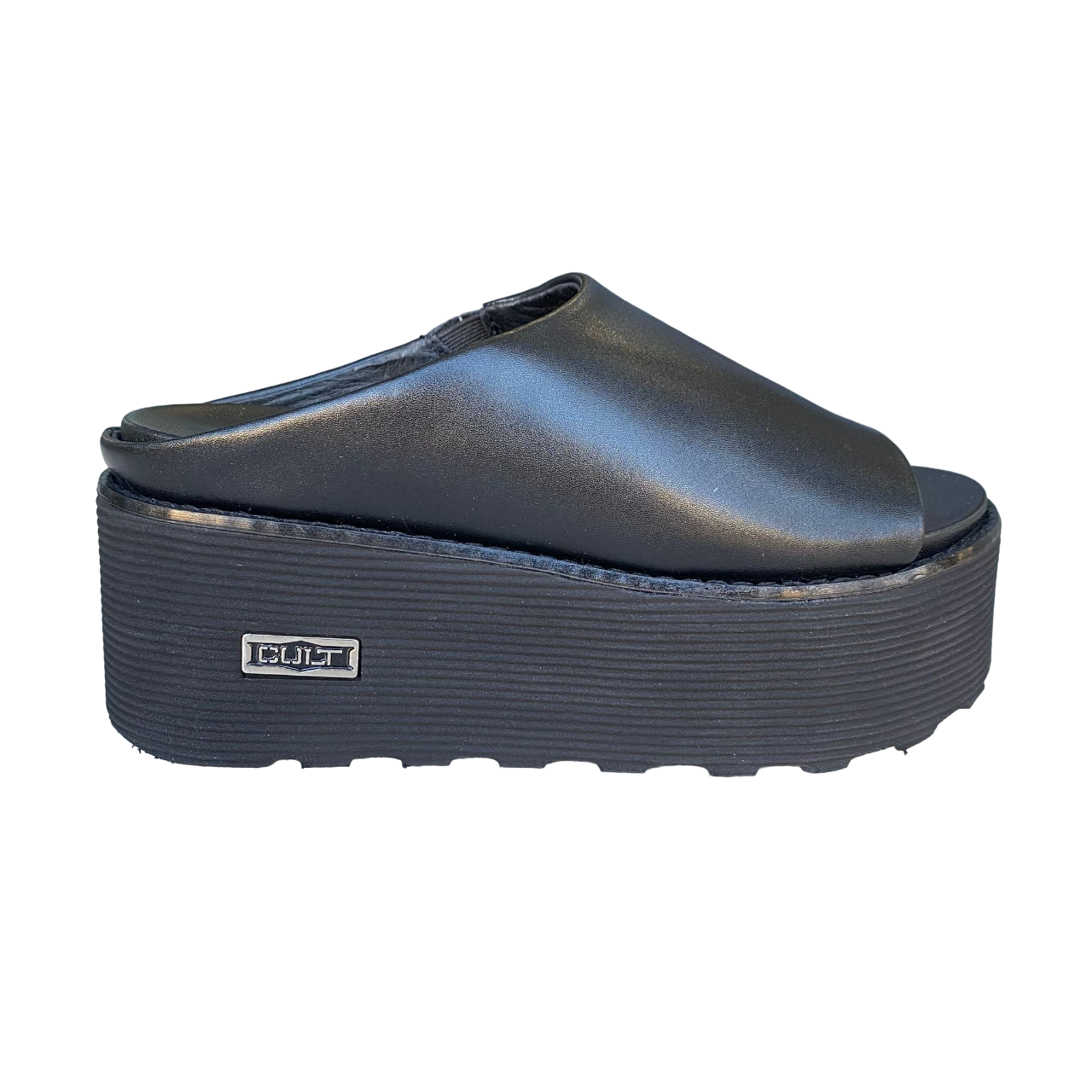 Cult Sandalo con zeppa da donna in pelle Nancy 3457 nero