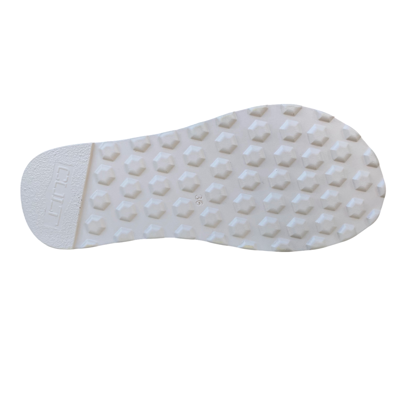 Cult sandalo con due fasce da donna e con borchie oro Janis 3863 bianco spento