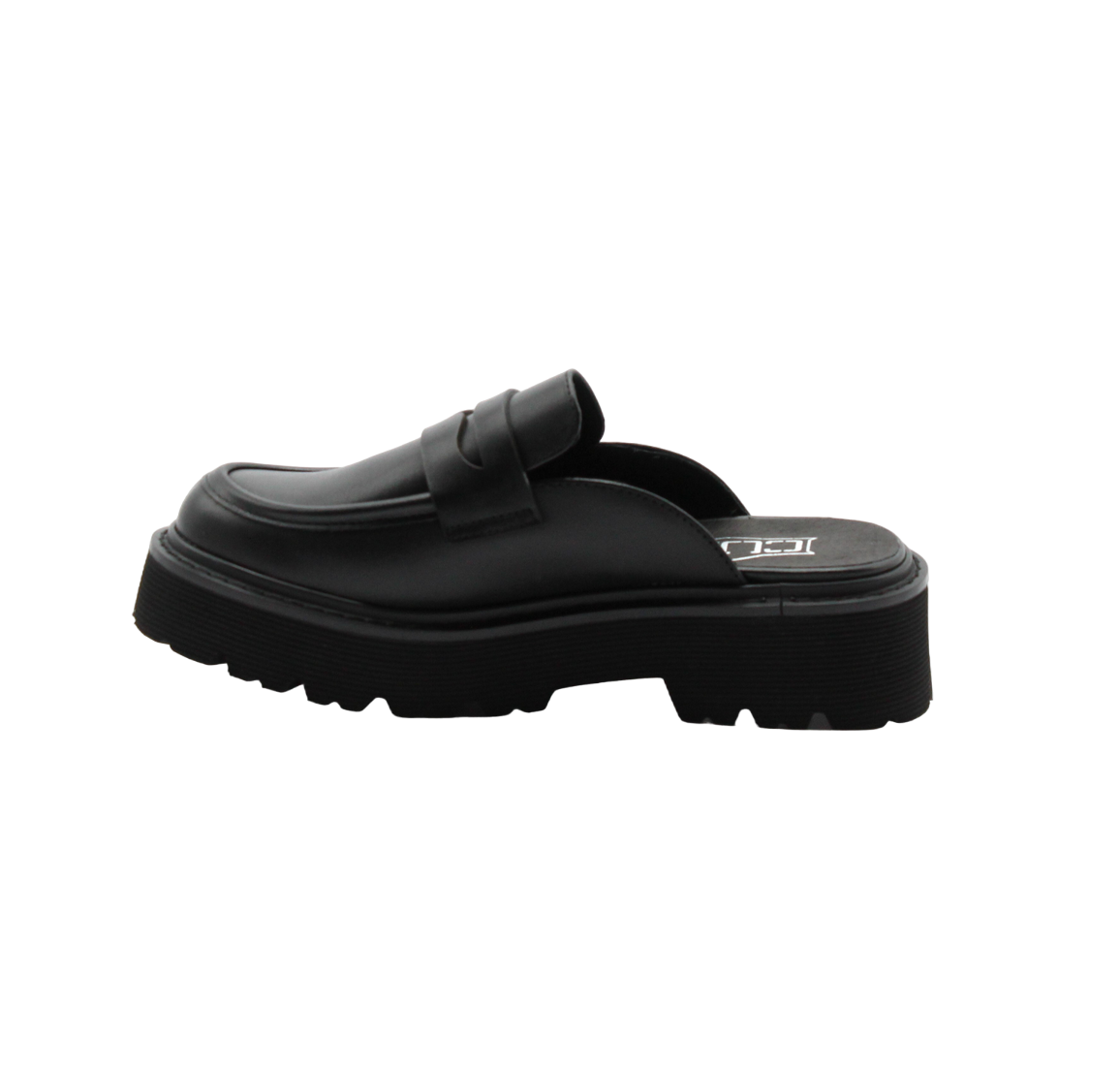 Cult mocassino a sabot da donna in pelle con piercing Slash 4214 nero