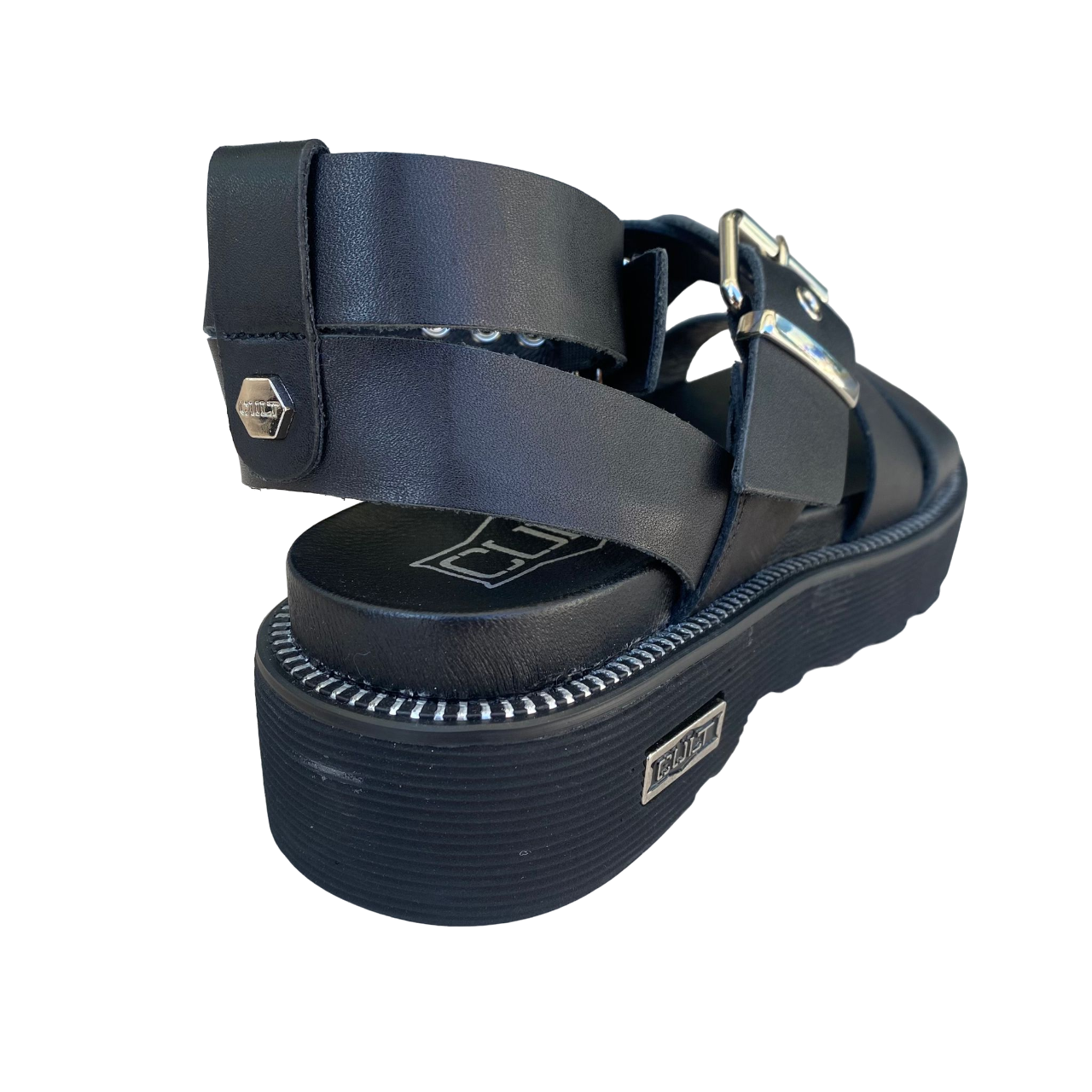 Cult sandalo da donna in pelle con cinturini e fibbie Ziggy 3442 CLW344200 nero