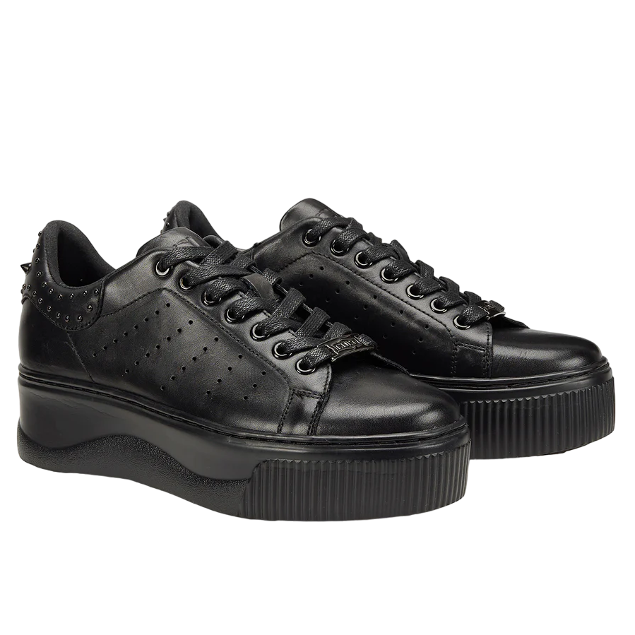 Cult scarpa sneakers da donna in pelle con borchie Perry 4236 nero