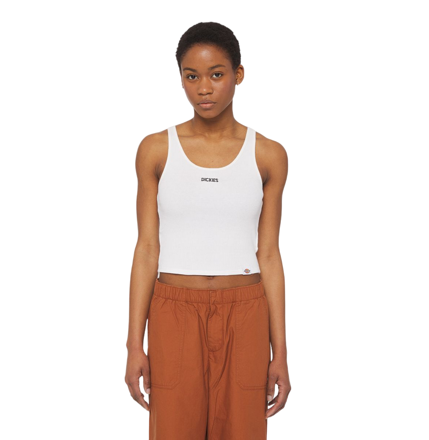 Dickies Canotta da donna a costine Yorktown DK0A4YRSWHX1 bianco