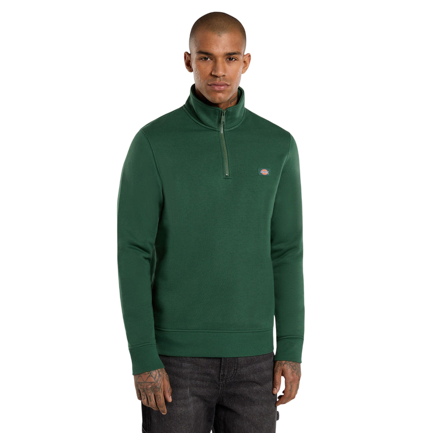 Dickies Felpa da Uomo Oakport con Zip Corta Pino – Codice Articolo DK0A4XD4PIN