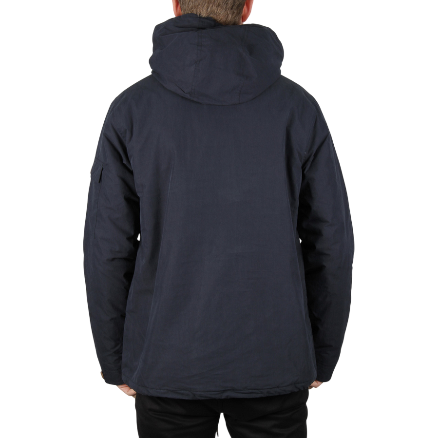 Dickies giaccone da uomo con cappuccio mezza zip e tascone a marsupio Milford blu