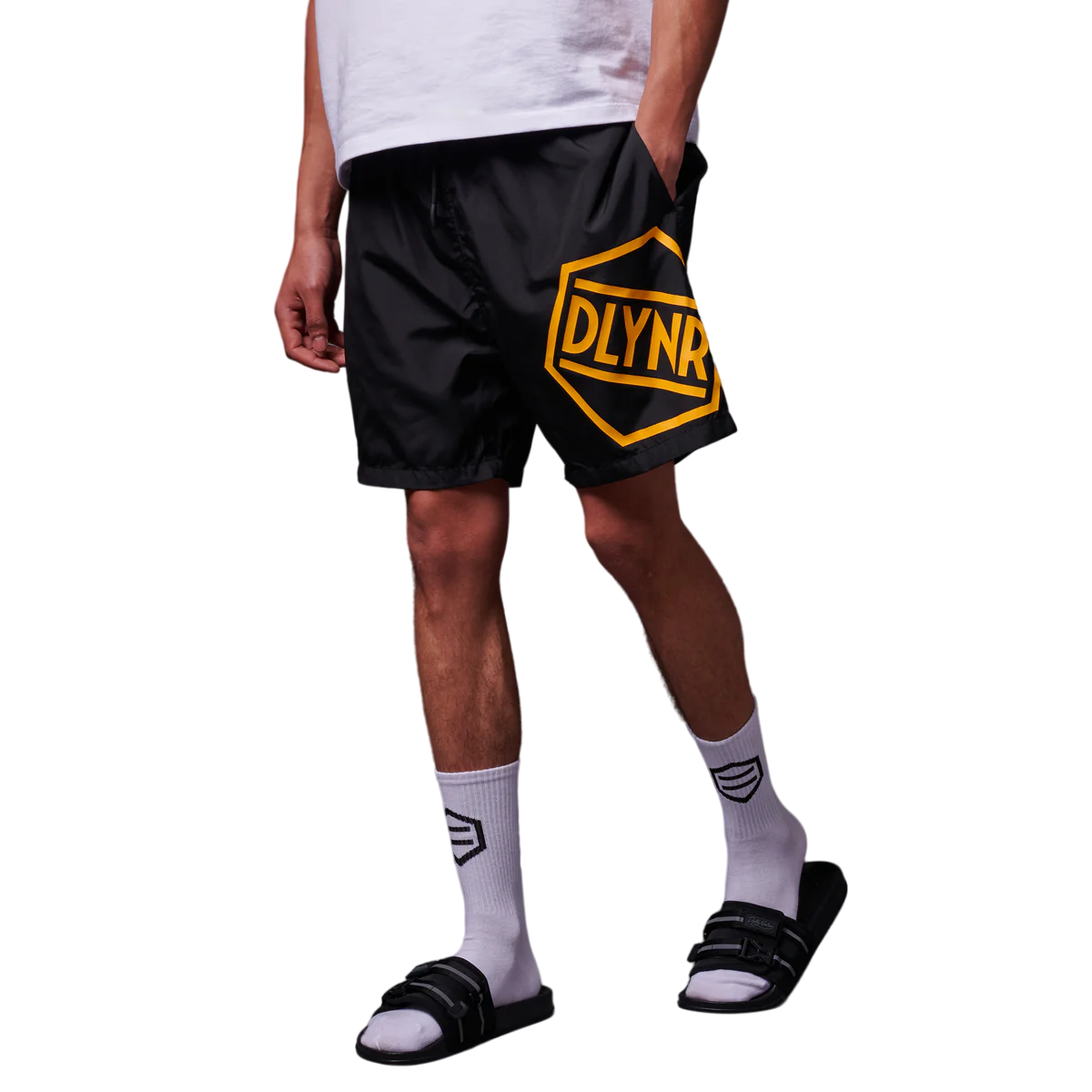 Dolly Noire costume boxer mare Logo Swimshorts ww426-wc-02 nero-arancio