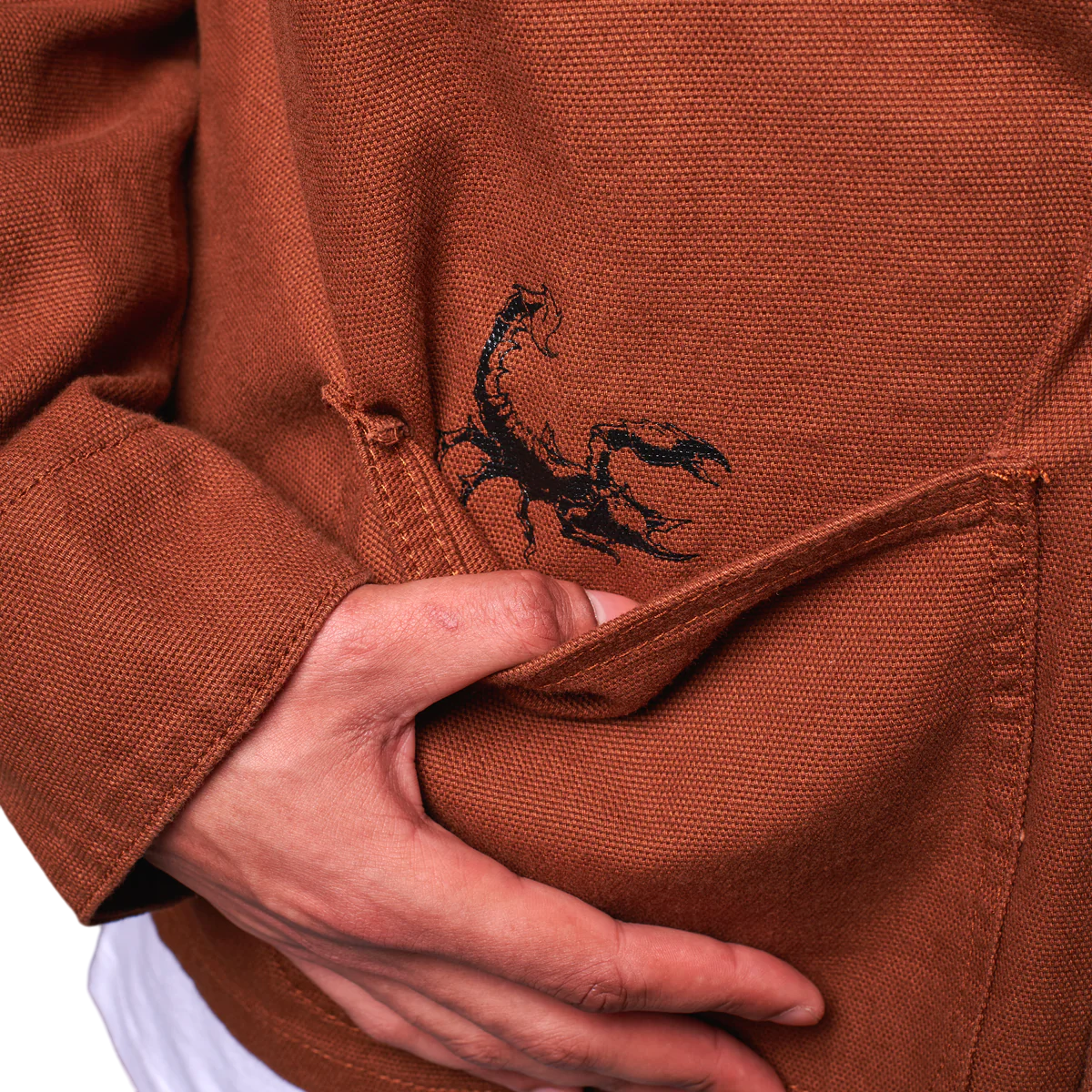 Dolly Noire giacca sfoderata in canvas da uomo Desert Skull Site JK619-JQ-03 beige scuro