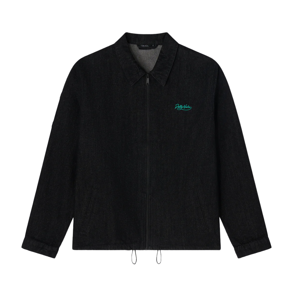 Dolly Noire giacca sfoderata in denim con stampa Mythos jk726-jr-01 nero