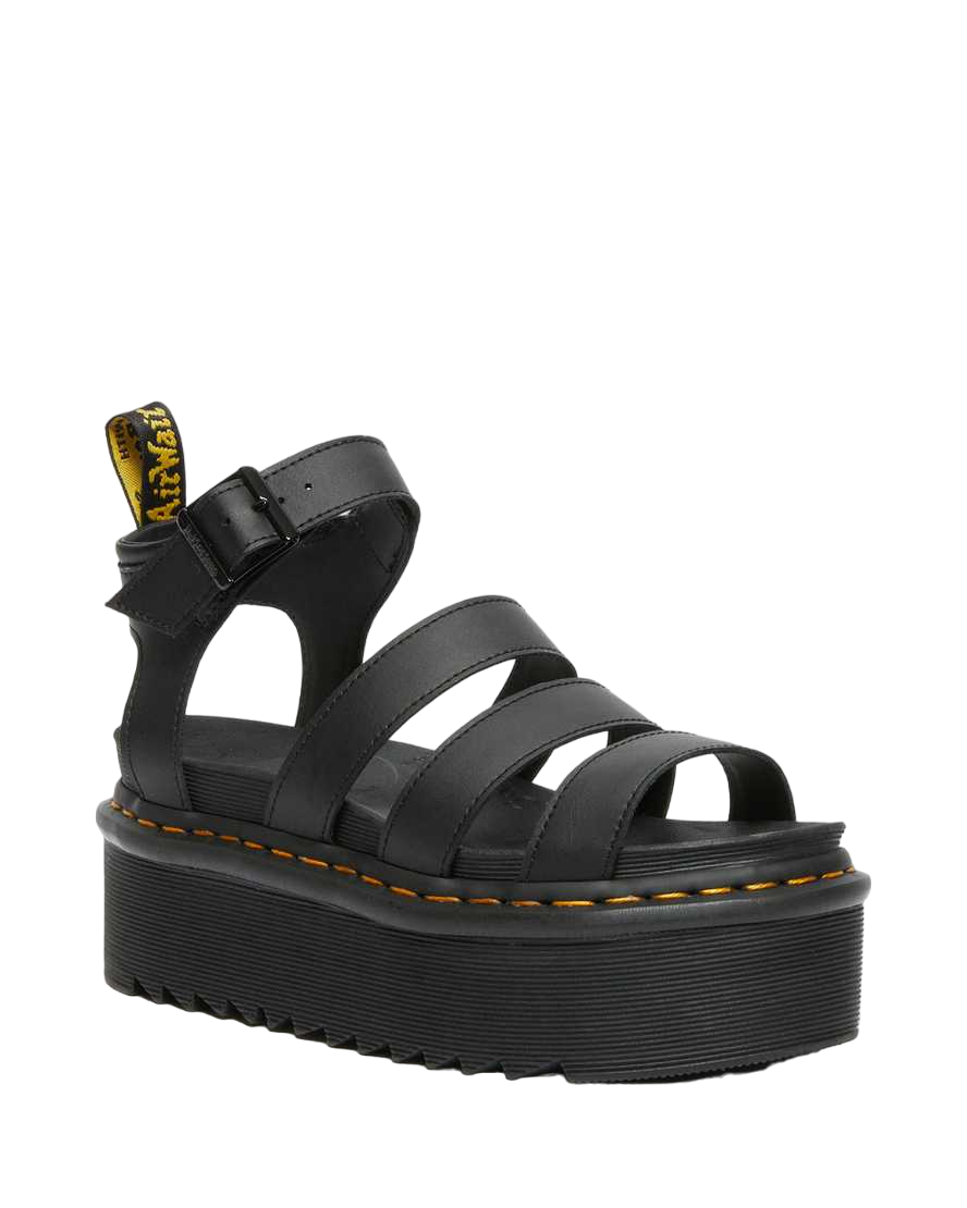 Dr. Martens Sandali Platform in pelle Blaire Hydro Stile Gladiatore 27296001 nero