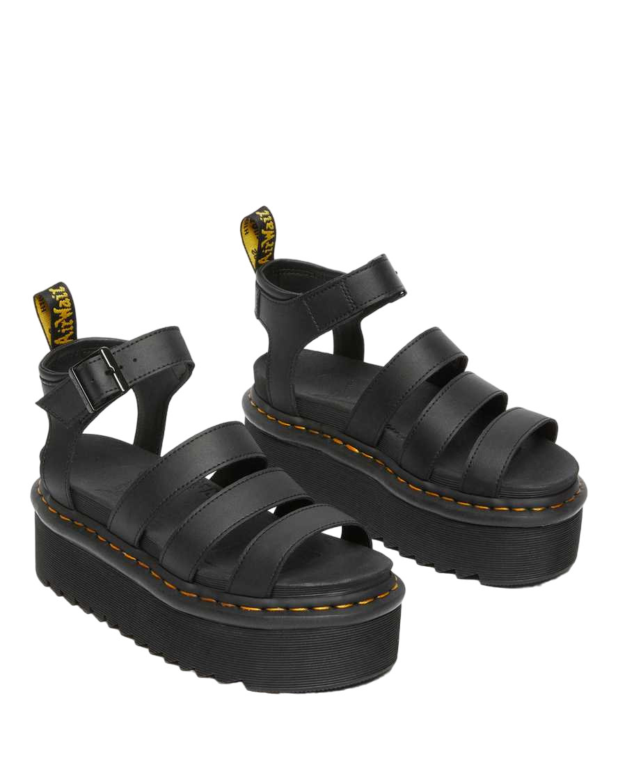 Dr. Martens Sandali Platform in pelle Blaire Hydro Stile Gladiatore 27296001 nero
